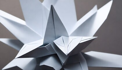 Abstract art work Origami paper animal