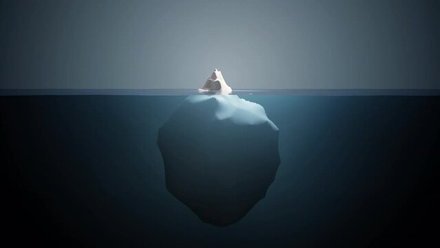 tip of the iceberg. loop video