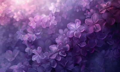 purple floral background, Generative AI  - obrazy, fototapety, plakaty