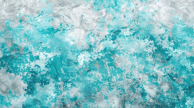 Pastel blue and white concrete stone texture for background in summer wallpaper. Cement and sand wall of tone vintage. Concrete abstract wall of light cyan color - generative ai