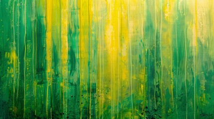 Harmonious blend of vertical stripes in shades of green and yellow, creating a serene and tranquil atmosphere. - obrazy, fototapety, plakaty