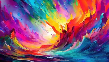 Photo sur Plexiglas Mélange de couleurs Vibrant Abstract Motion