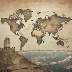 Old World Map: A vintage-style world map for a touch of exploration.