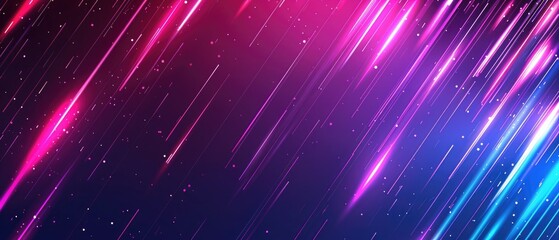 Shiny color neon light with lines, abstract wallpaper, shiny motion, magic space light. Vector techno abstract background