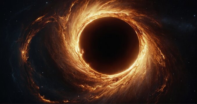 A black hole, when a huge amount of matter and energy is absorbed at a point in the heavenly