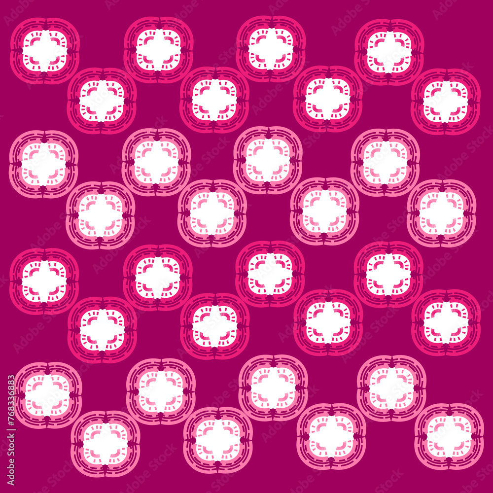 Poster seamless pattern with star and circle