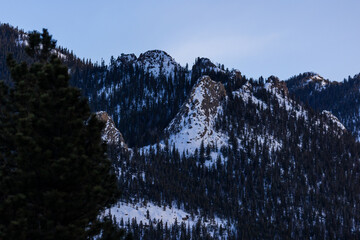 Estes Park Mountain Terrain Colorado Landscape Snow Covered