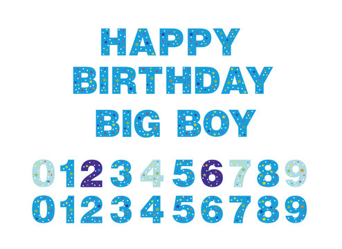 Happy birthday text. Birthday card