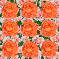 Printable bunch of roses, digital flowers pattern 