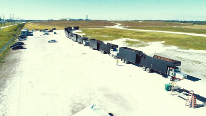 TANDEM DUMP TRUCK CARAVAN, CERTIFICATION PROCESSING, 2017 HURRICAN IRMA CLEAN-UP MIAMI. FEMA.