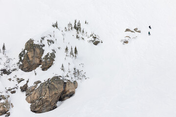 Skiers in Rocky Mountain National Park