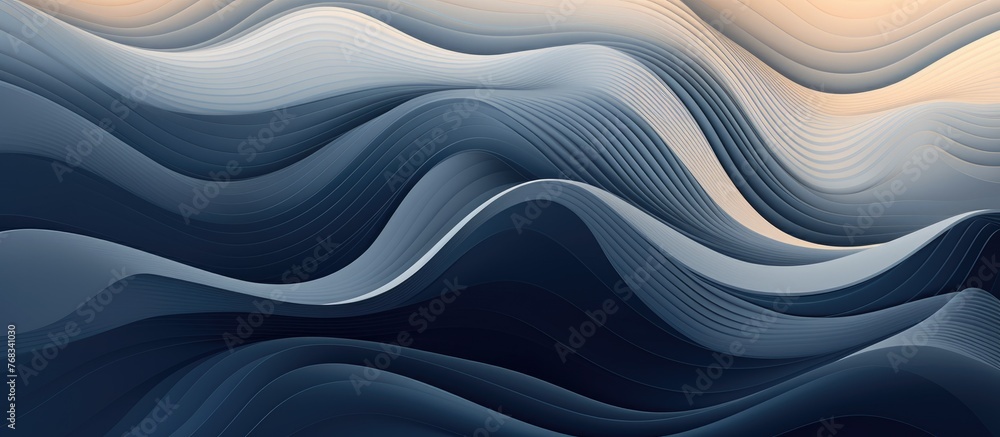 Poster detailed close-up of a wave pattern against a vibrant background blending blue and yellow hues. the 