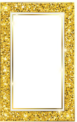 Luxury Rectangle Glitter Frame with Sparkling Light