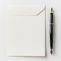 A single handwritten letter with an elegant fountain pen on a pristine white background