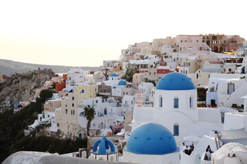 Scenery of Santorini island in summer