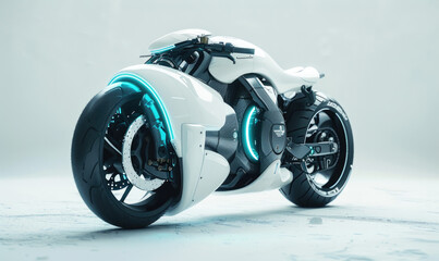 A futuristic electric motorcycle