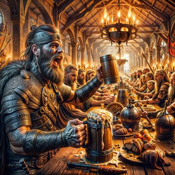 AI-Generated Valhalla Feast