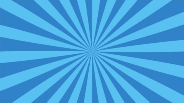 blue sunburst animated background, Retro radial background with Halftone animation,
Cartoon comic style background blue color, Sunburst light circle, sunburst graphic, sunburst grunge