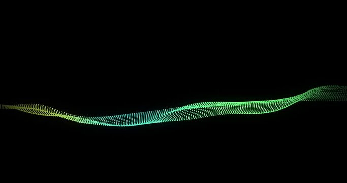 Animation of network of connections with data transfer over black background