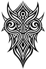 Fototapeta premium Minimalist tribal vector. Black and white color.