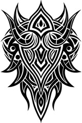 Fototapeta premium Minimalist tribal vector. Black and white color.