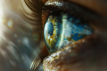 Human Eye in super close up and detailed 