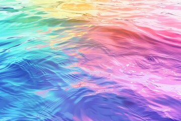 Rainbow Swimming pool water texture Background in bright and airy in rainbow colors created with Generative AI Technology - obrazy, fototapety, plakaty