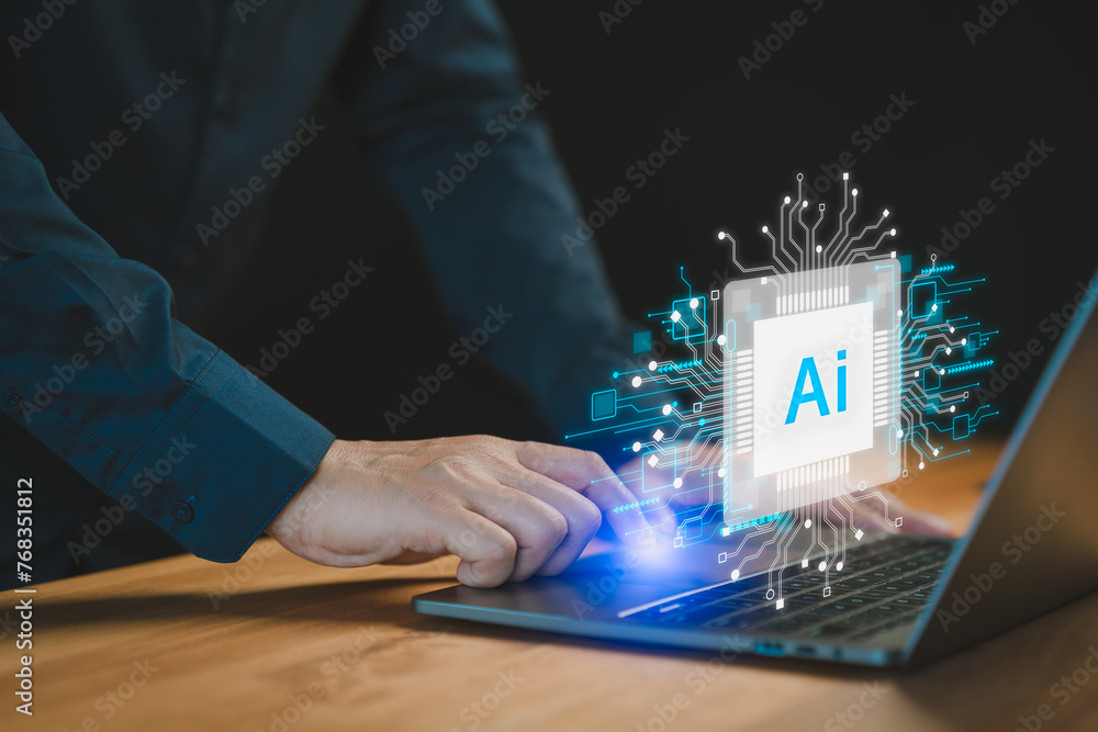 Poster Interact effortlessly with an AI chat application, leveraging AI technology to facilitate smooth global internet-connected chatbot conversations.