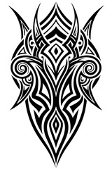 Fototapeta premium Minimalist tribal vector. Black and white color.