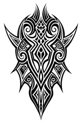 Fototapeta premium Minimalist tribal vector. Black and white color.