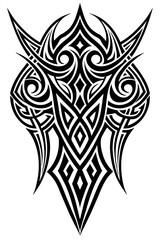 Fototapeta premium Minimalist tribal vector. Black and white color.