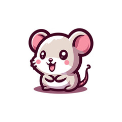Mouse Mascot Logo Illustration Chibi is awesome logo, mascot or illustration for your product, company or bussiness