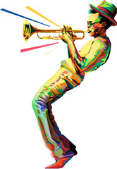 Musician playing trumpet