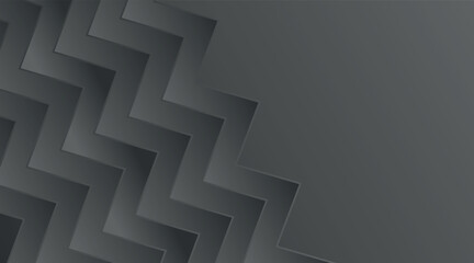 gray gradient background 3d effect, gray banner with gray color zig zag pattern