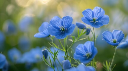 Serene Flax Blue Flowers: Beautiful Blooms in a Calming Hue
