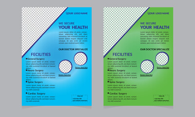 New medical flyer design print ready