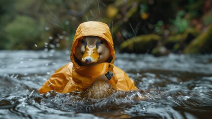 Duck endorsing a new waterproof apparel line