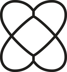 heart icons, concept of love, linear icons thin grey line