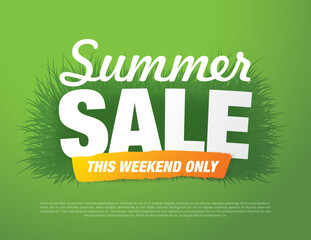 summer sale template banner, vector illustration
