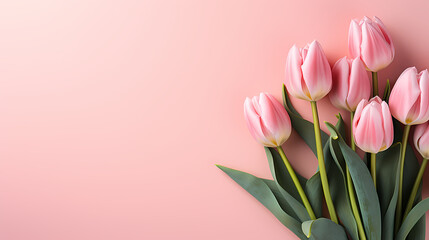Fototapeta premium Bouquet of tulips on beautiful background