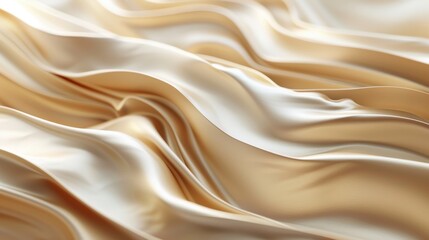 Obraz premium Luxurious Golden Silk Fabric Waves