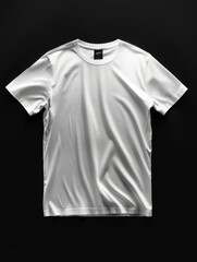 Blank White T-Shirt on Dark Background