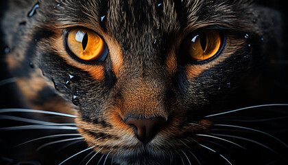 Beautiful cat wallpaper image background created with a genrative ai technology  - 768370825