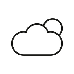 Cloud icon simple design. Small cumulus symbol. Vector illustration. EPS 10.