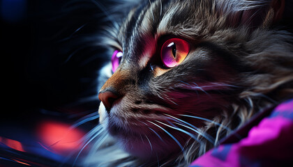 Beautiful cat wallpaper image background created with a genrative ai technology  - 768370877