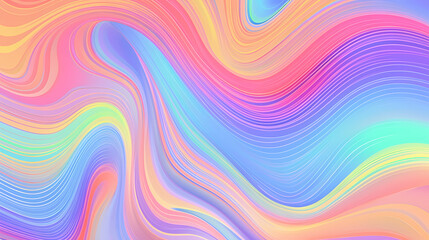 Obraz premium Flowing colorful glowing psychedelic abstract background art