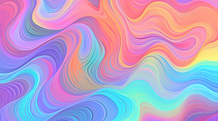 Fototapeta premium Flowing colorful glowing psychedelic abstract background art