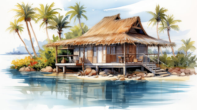 Maison au décor tropical