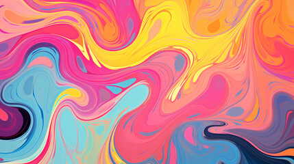 Fototapeta premium Multicolored pattern with abstract waves