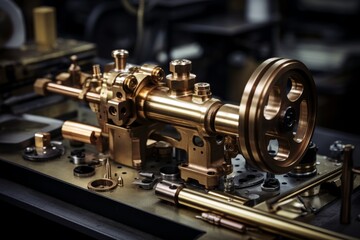 The Art of Engineering: A Detailed Look at a Brass Tube in a Factory Setting